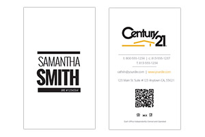 Century 21 pre-designed real-estate business cards