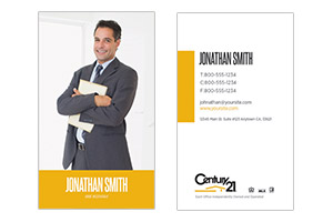 Minimal Century 21 business cards