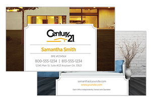 custom pre designed Century 21 business cards