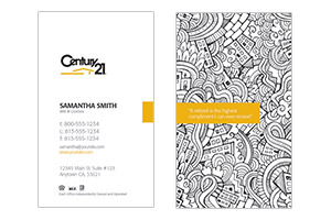 pre design custom Century 21 business cards