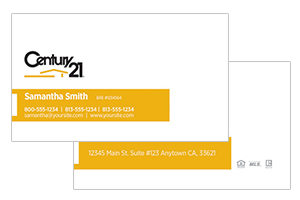 Century 21 modern realty business cards