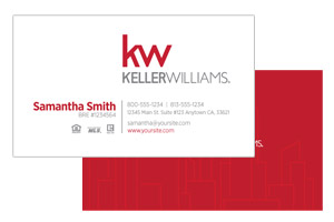 Pre-designed simple Keller Willimas business cards