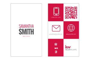 Custom designed business cards for Keller Williams realtors