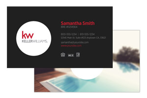 Business card design and print for Keller Williams realtors