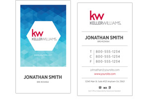 Custom Keller Williams real estate business cards