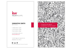 Keller Williams custom real estate agents business cards