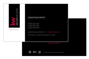 Keller Williams agents custom business cards design and print