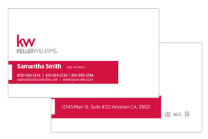 Simple clean Pre-designed Keller Williams business cards