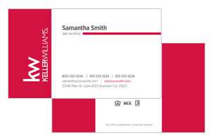 Custom Keller Williams realtor business cards