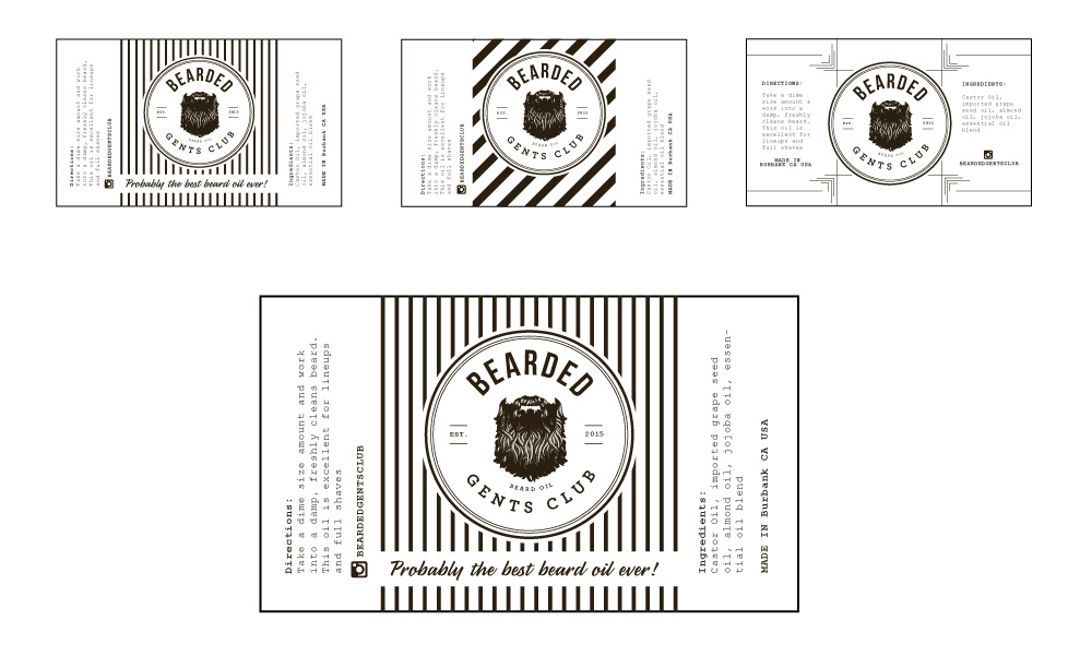 bearded label design